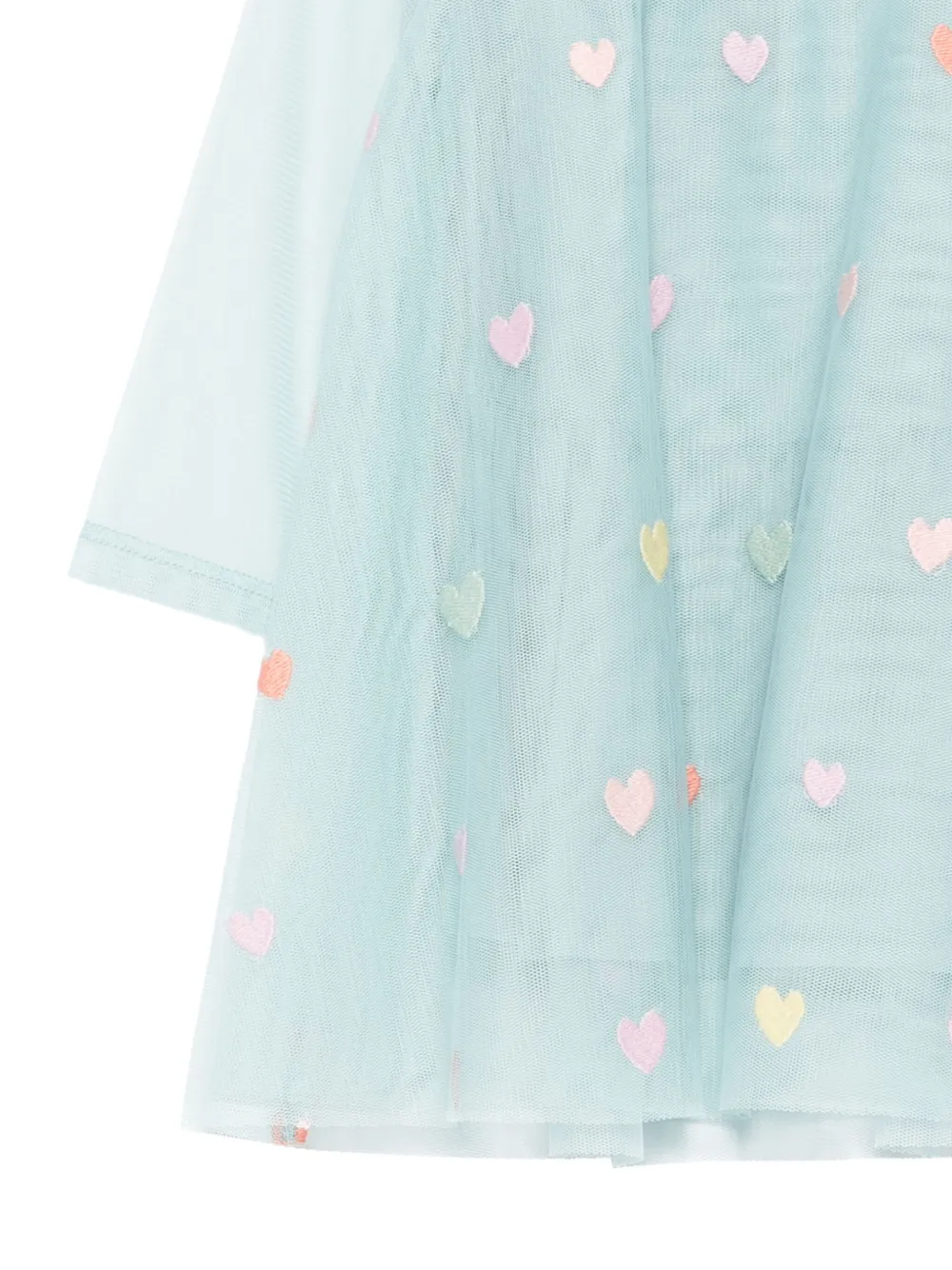 Stella McCartney Kids Tulen jurk verfraaid met hart Blauw