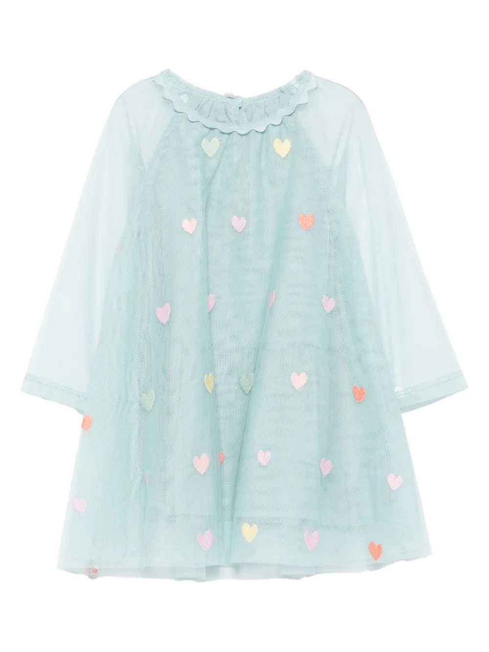 Stella McCartney Kids ハートトリム チュールワンピース | ブルー | Image 1