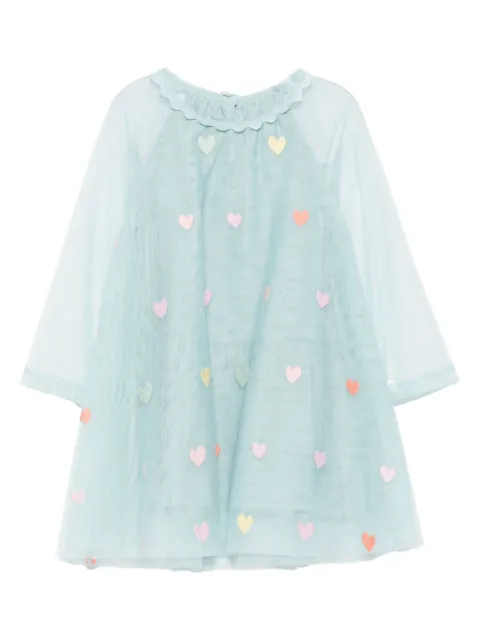 Stella McCartney Kids heart-embellished tulle dress