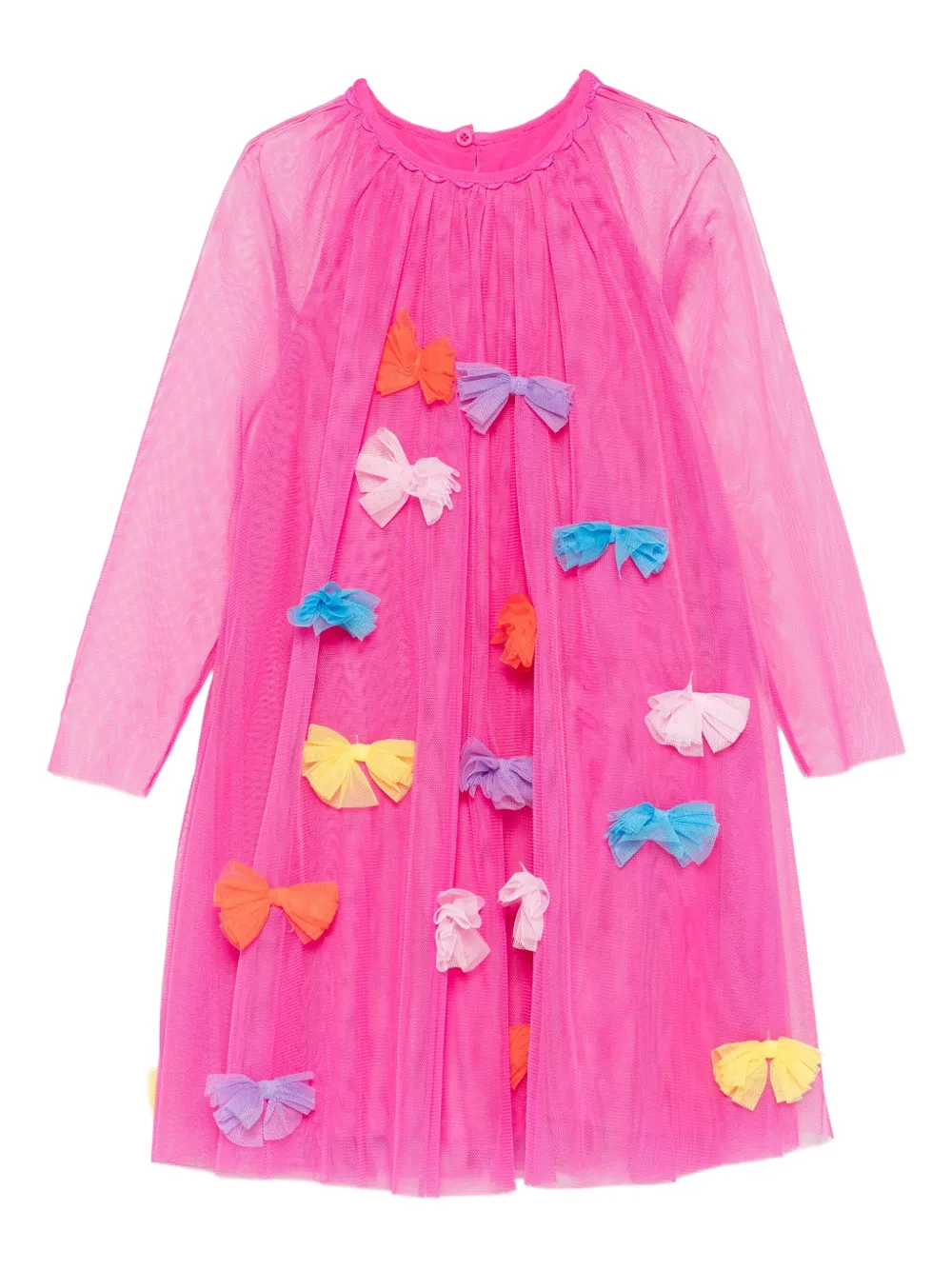 Stella McCartney Kids bow-embellishment tulle dress - Rosa