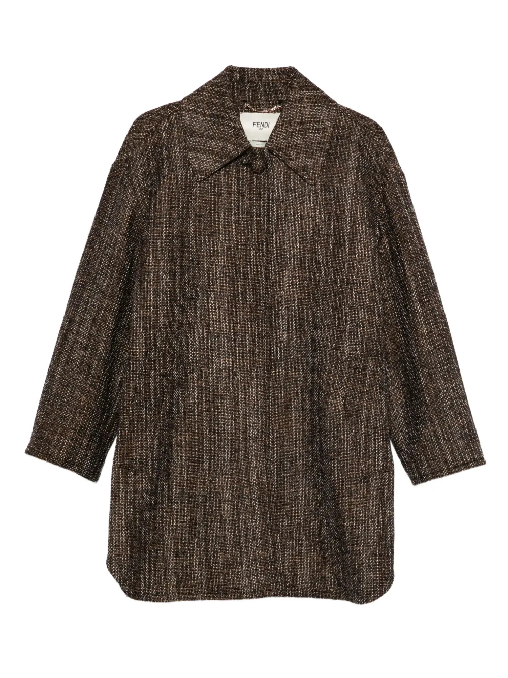 FENDI Cappotto in tweed - Marrone