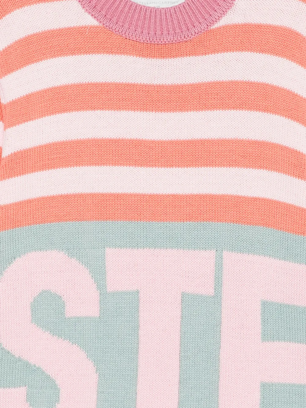 Stella McCartney Kids Gestreepte gebreide trui Oranje