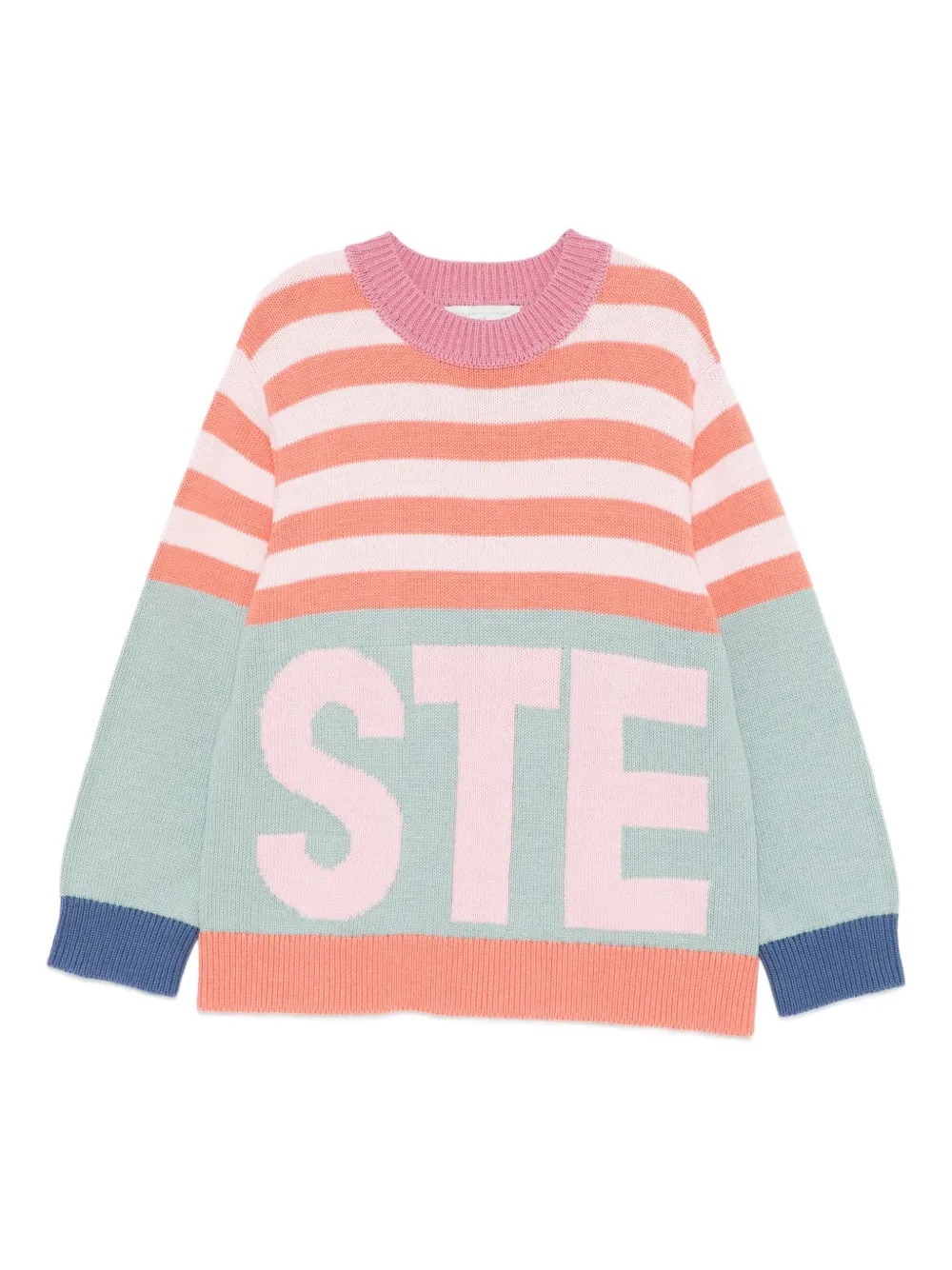 Stella McCartney Kids striped knit sweater | Orange | Image 1