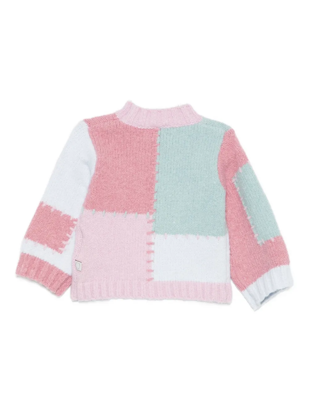 Stella Mccartney Patchwork-embroidered Sweater In Pink