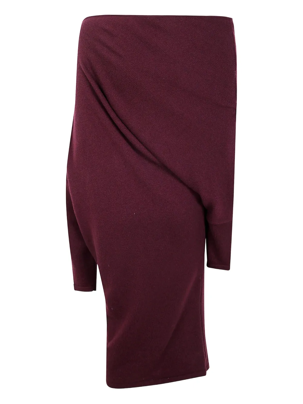 Gianluca Capannolo asymmetric draped wool dress - Rood
