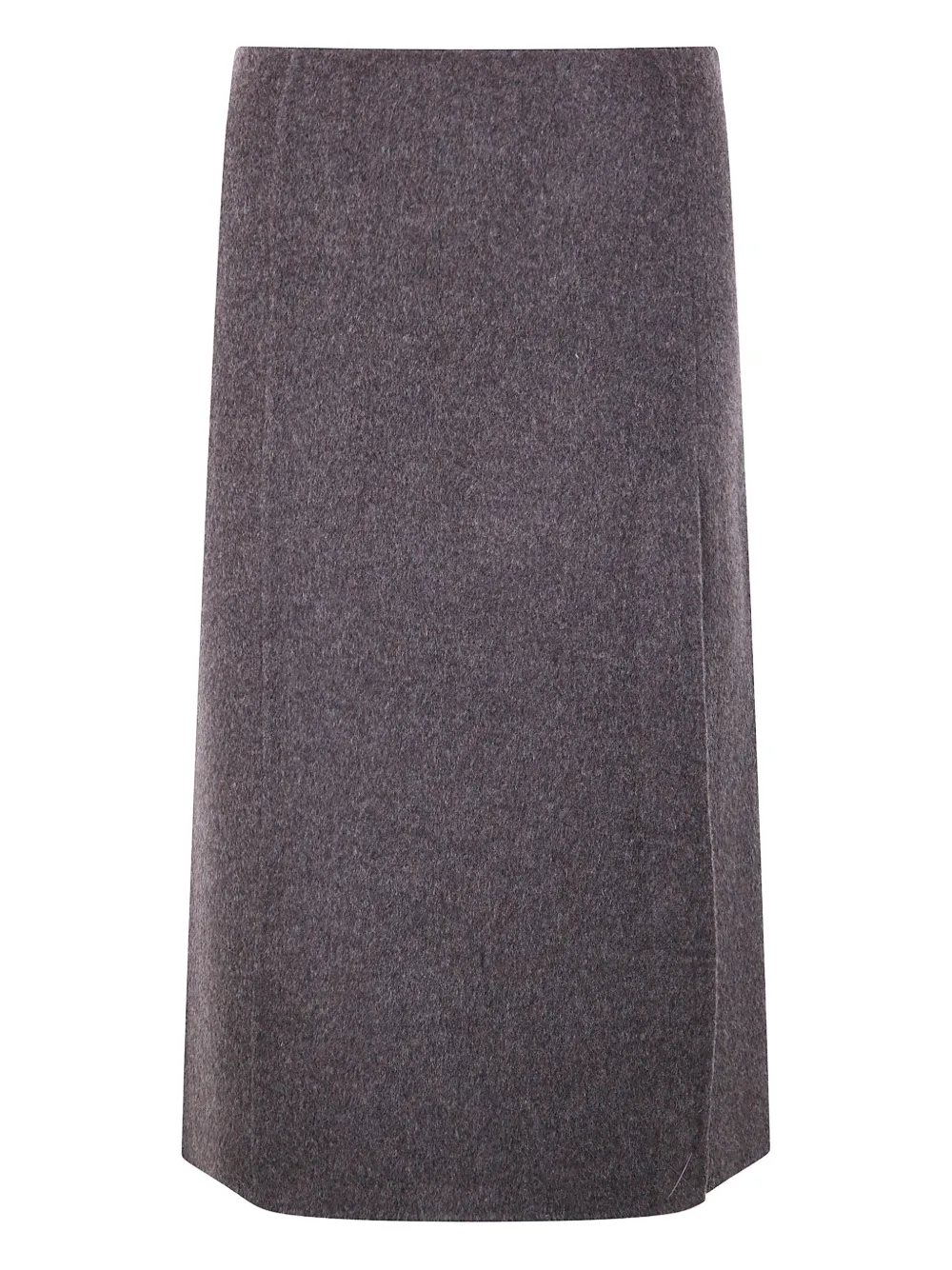 P.a.r.o.s.h Wool Midi Skirt In Gray