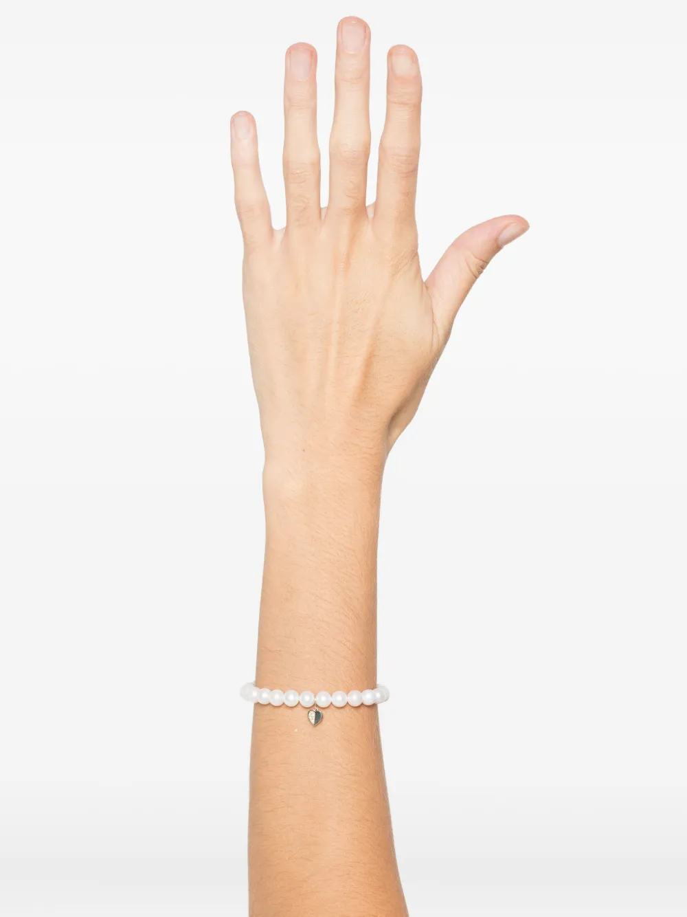 Sydney Evan 14k Yellow Gold Pearl And Diamond Charm Bracelet In White