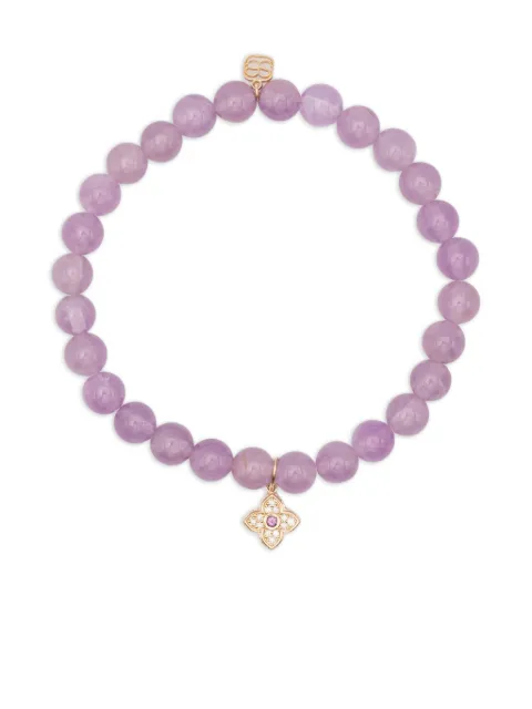 Sydney Evan 14K yellow gold amethyst and diamond charm bracelet