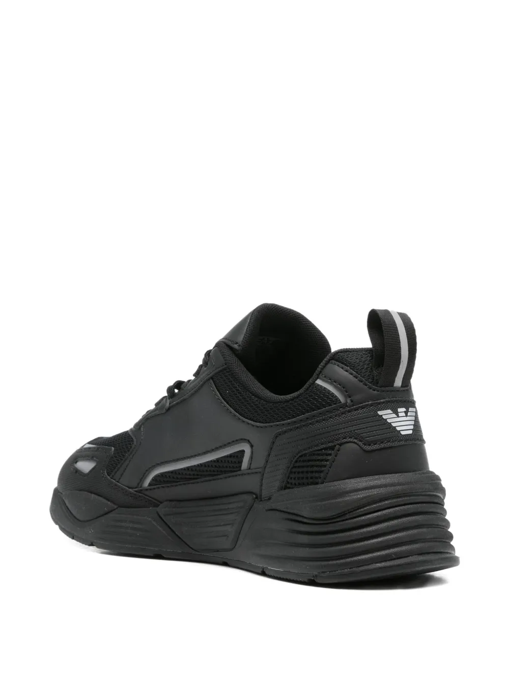 Ea7 Emporio Armani logo-motif chunky sneakers Black