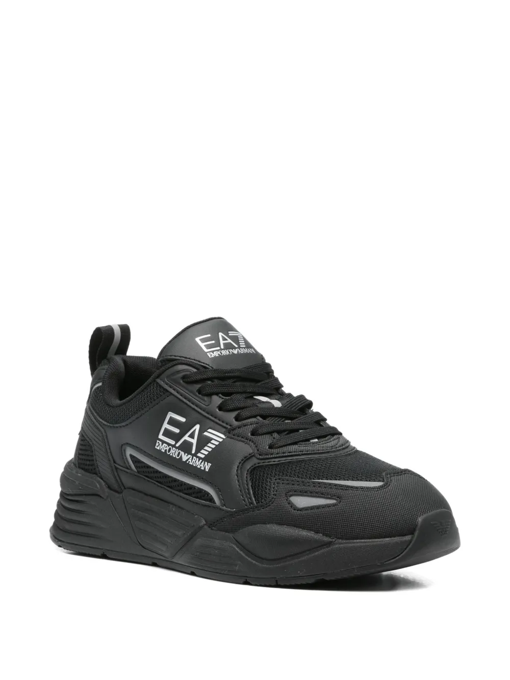 Ea7 Emporio Armani logo-motif chunky sneakers Black