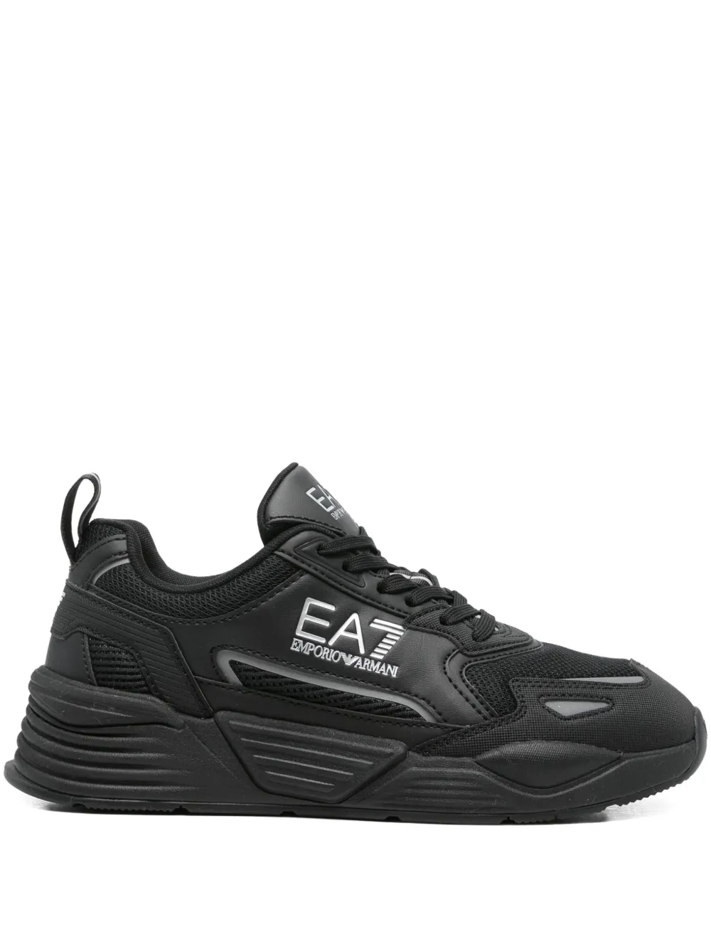 Ea7 Emporio Armani logo-motif chunky sneakers Black