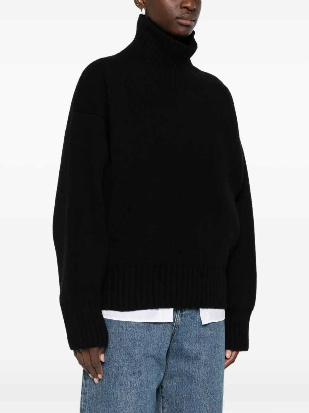  Róhe Roll-neck Sweater - Black 