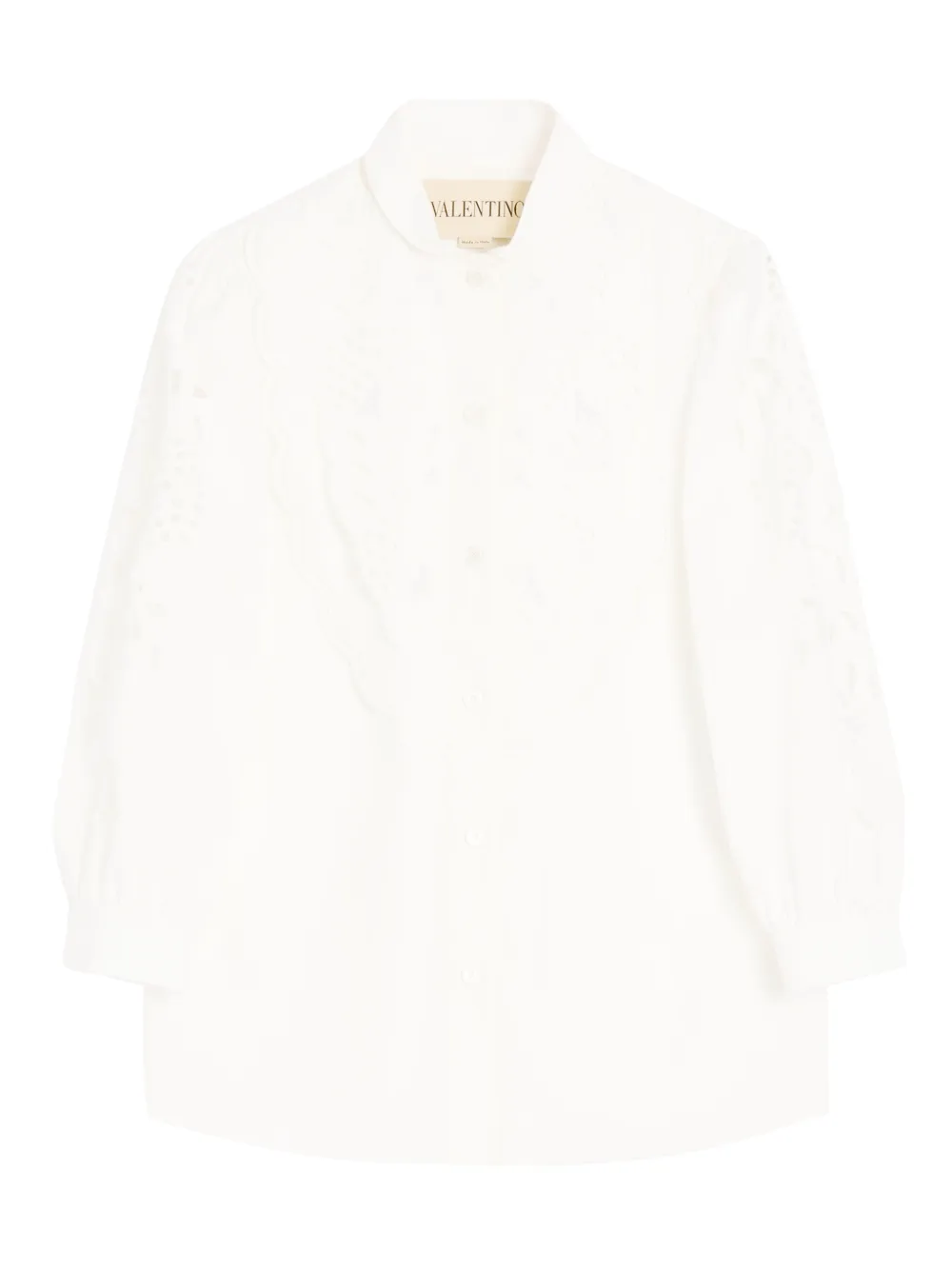 Valentino Garavani Camicia in popeline con ricamo - Bianco