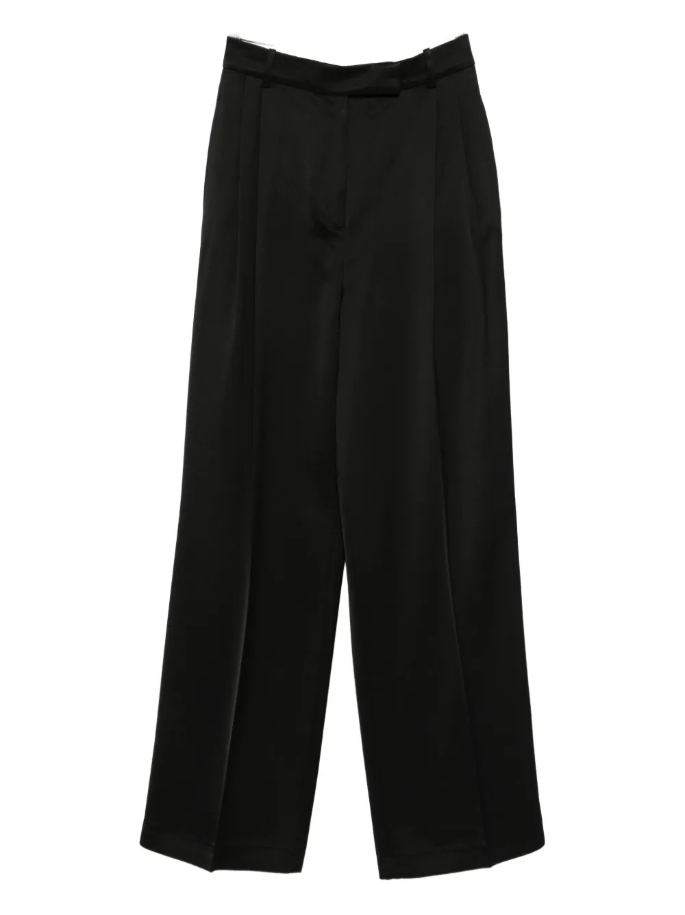 Rohe High-waisted Pleated Casual Pants In Black