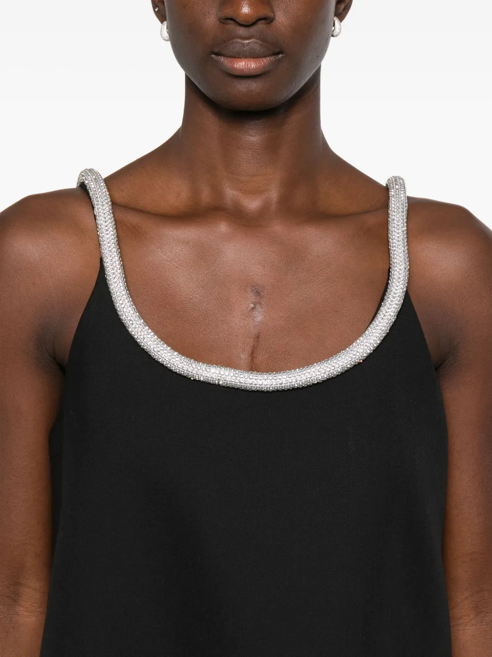 Rohe A-line Appliqué Mini Dress In Black