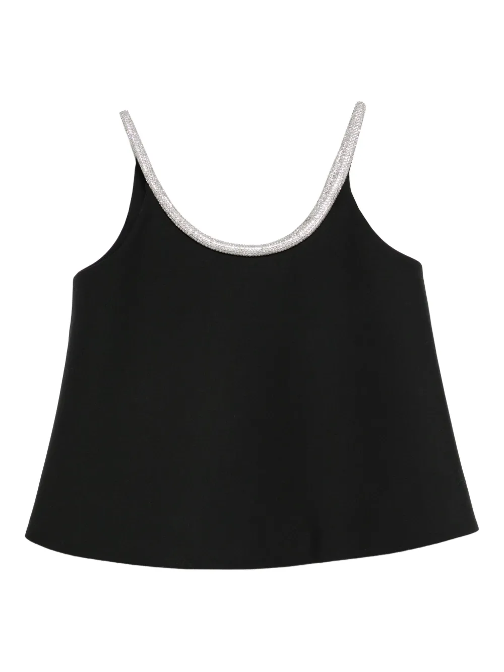 Róhe A-line appliqué-detail top | Black | Image 1