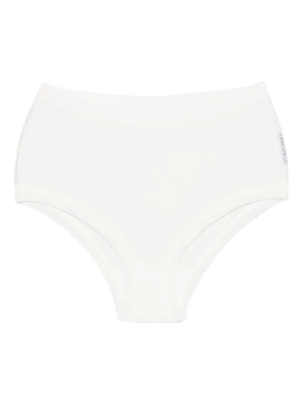 Calvin Klein Collection Tyra Ribbed-knit Brief in White