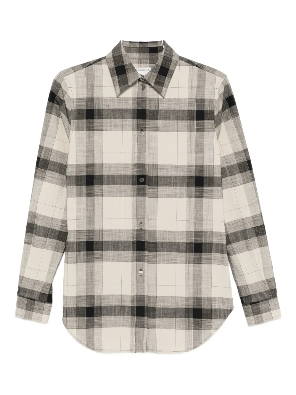 CALVIN KLEIN COLLECTION plaid buttoned scarlett shirt - Schwarz