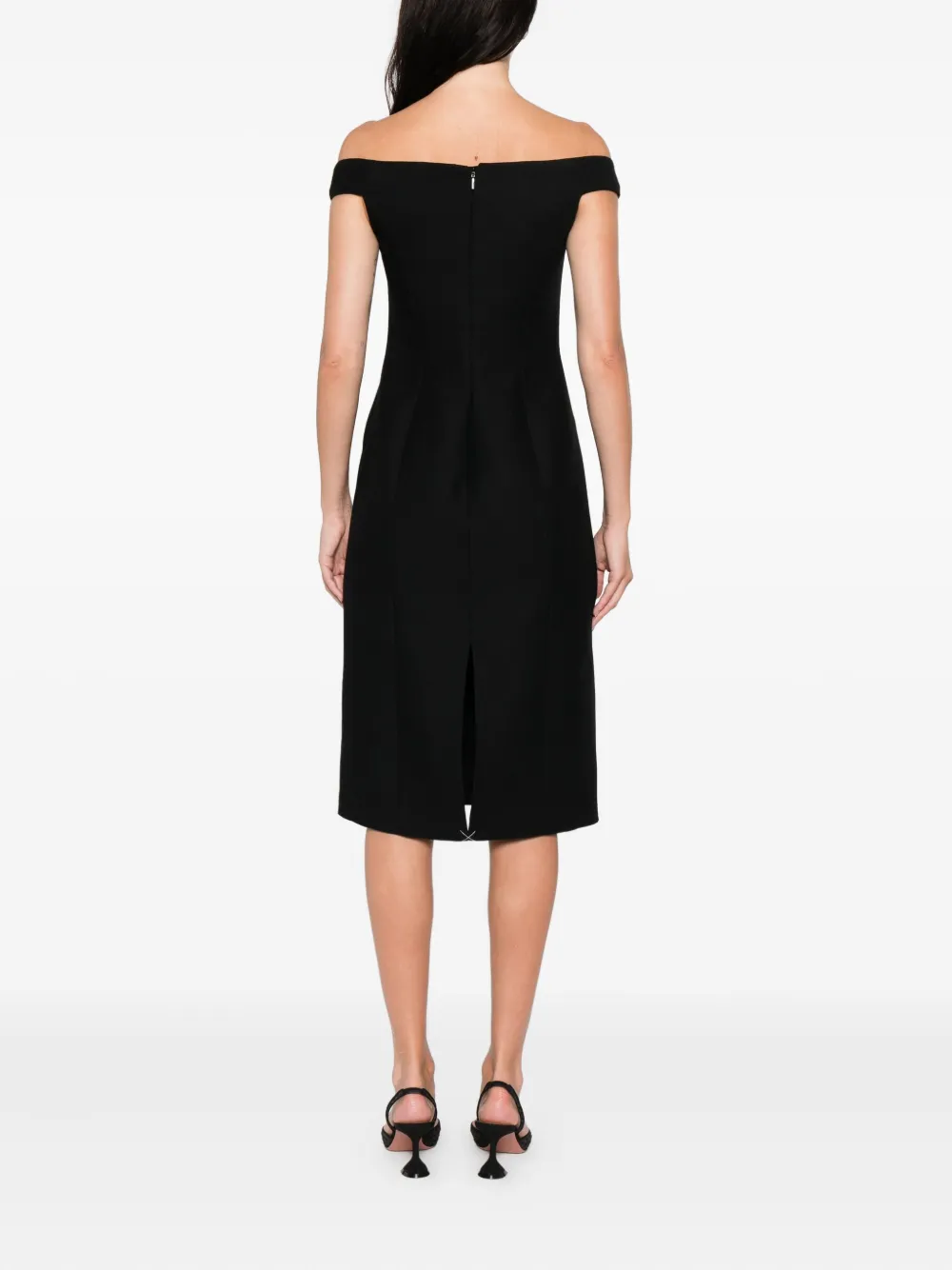 Calvin Klein Collection V-neck Sleeveless Dress In Black