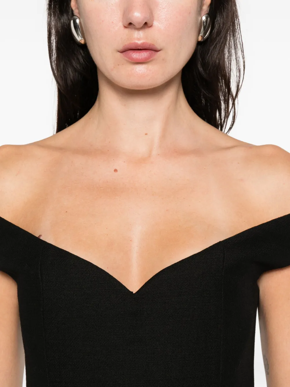 Calvin Klein Collection V-neck Sleeveless Dress In Black