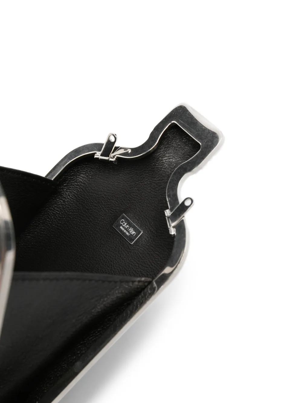 Calvin Klein Collection The One Clutch Bag In Silver