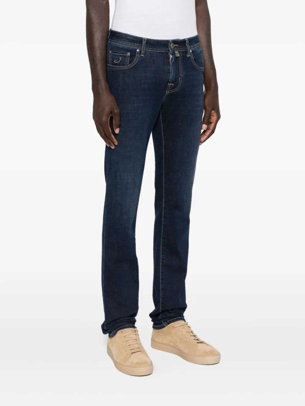 Jacob Cohën Jeans met knoopsluiting Blauw