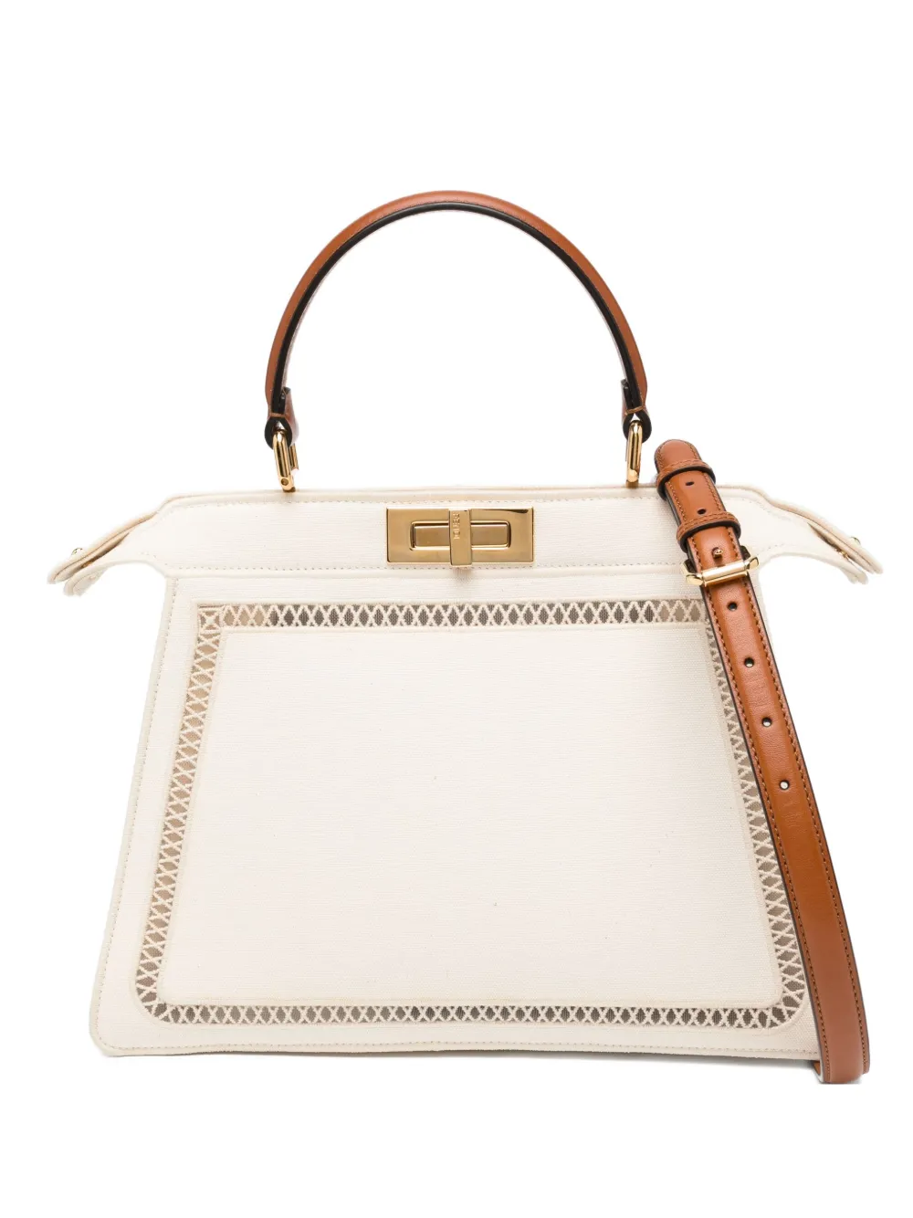 Fendi Pre-Owned medium Peekaboo ISeeU bag | Neutrals | Image 1