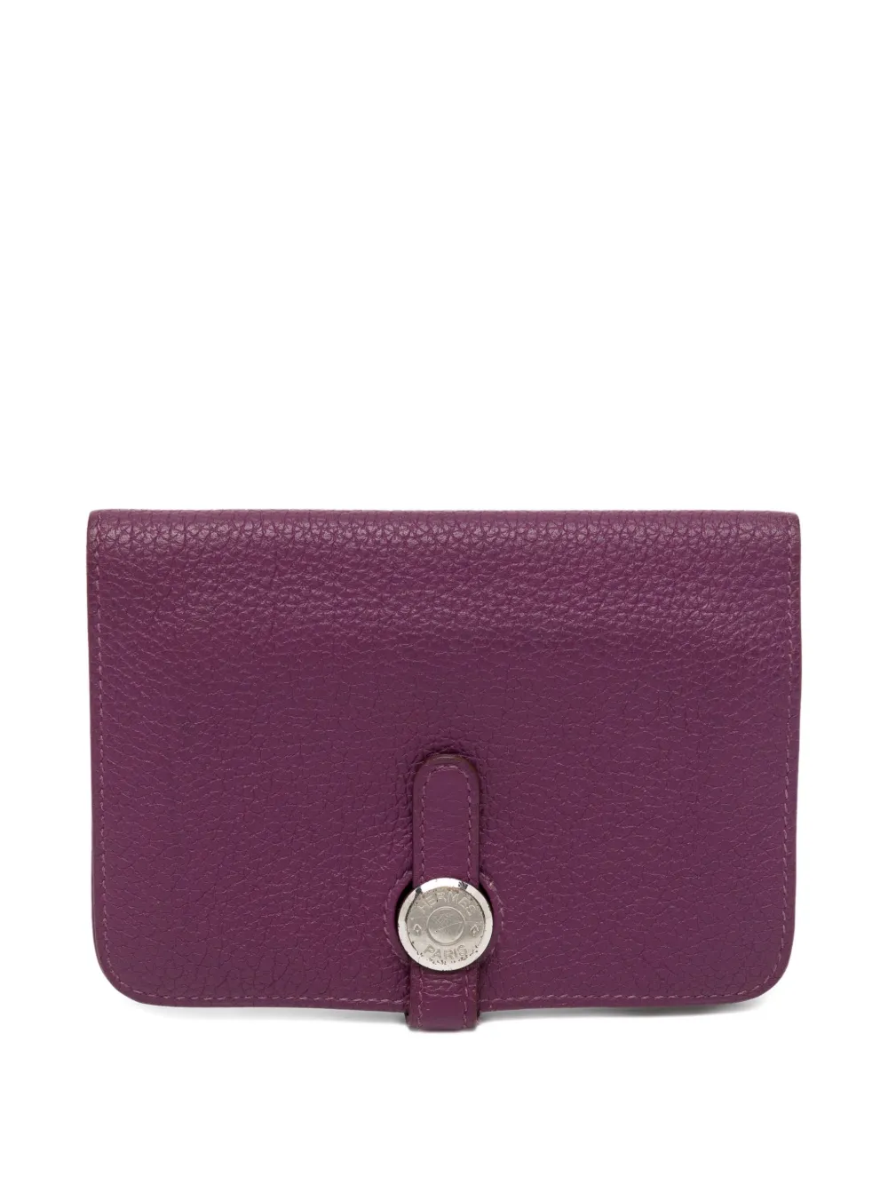 Pre-owned Hermes 2014 Dogon Card Case In Purple