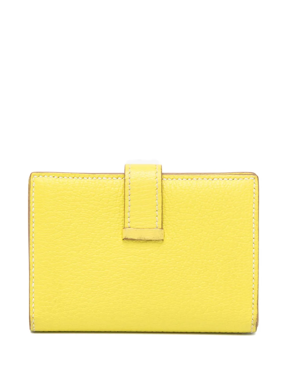Pre-owned Hermes 2019 Bearn Wallet In Yellow