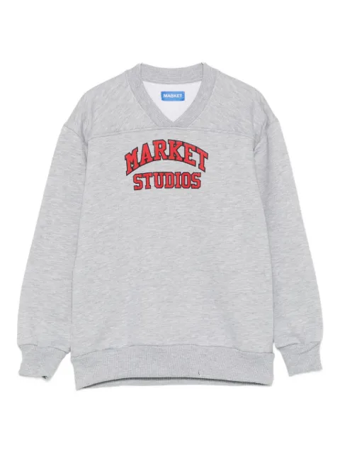 MARKET V-neck logo-print sweatshirt