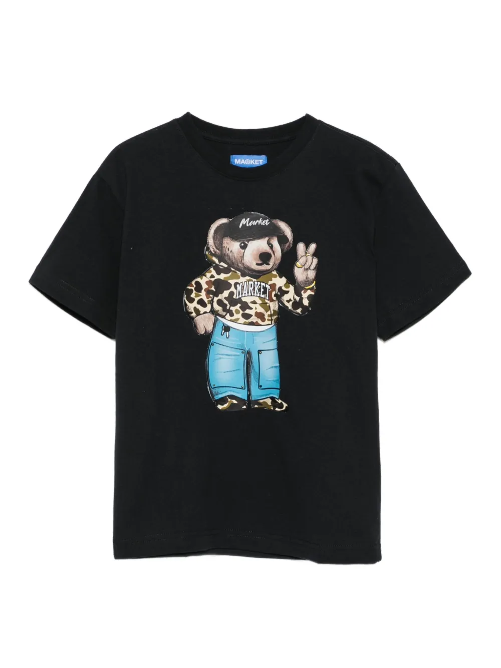 MARKET bear-print T-shirt | Black | Image 1