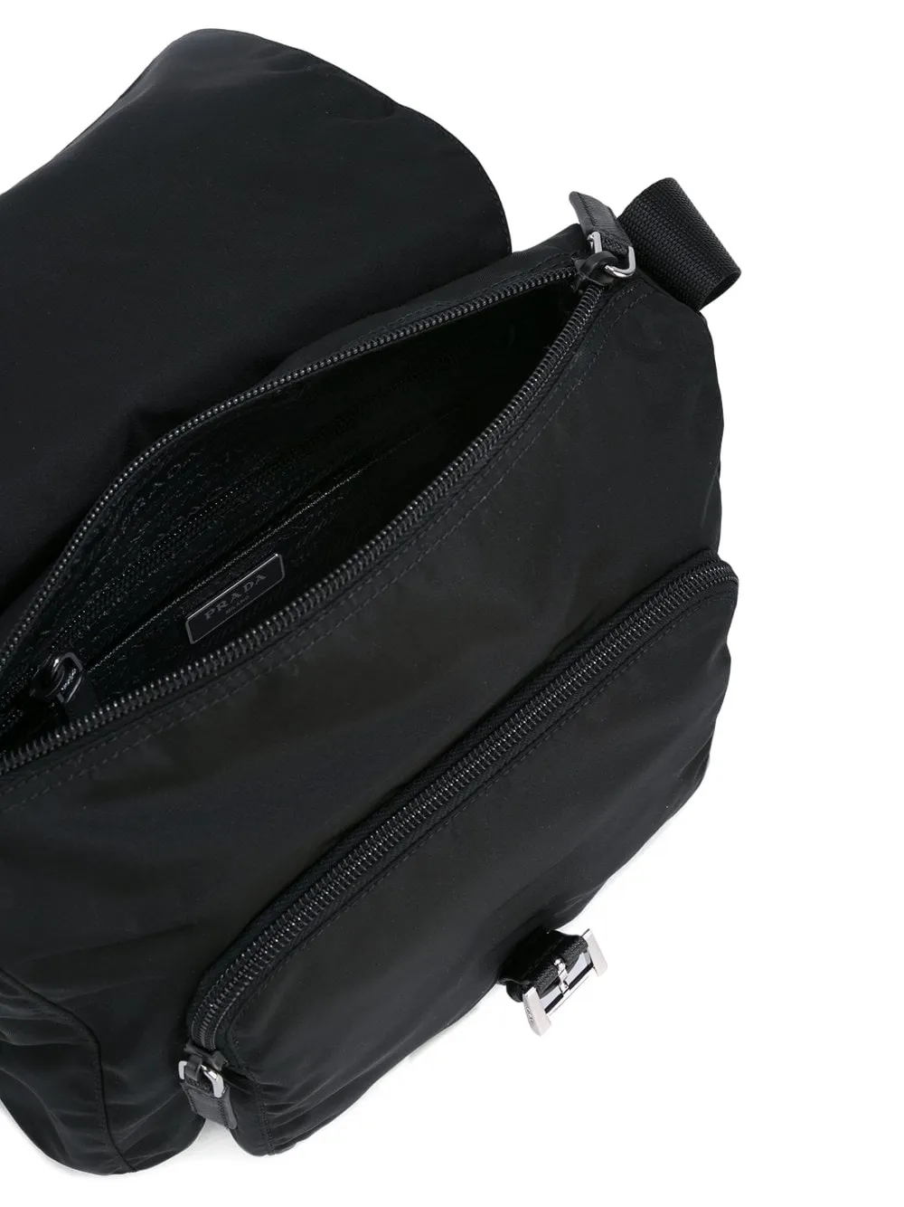 Prada Crossbodytas met gespsluiting Zwart
