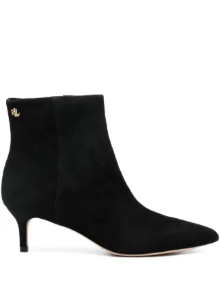 黒スエード ポインテッドトゥ アンクルブーツ Lauren Ralph Lauren スエード アンクルブーツ | ブラック | FARFETCH JP