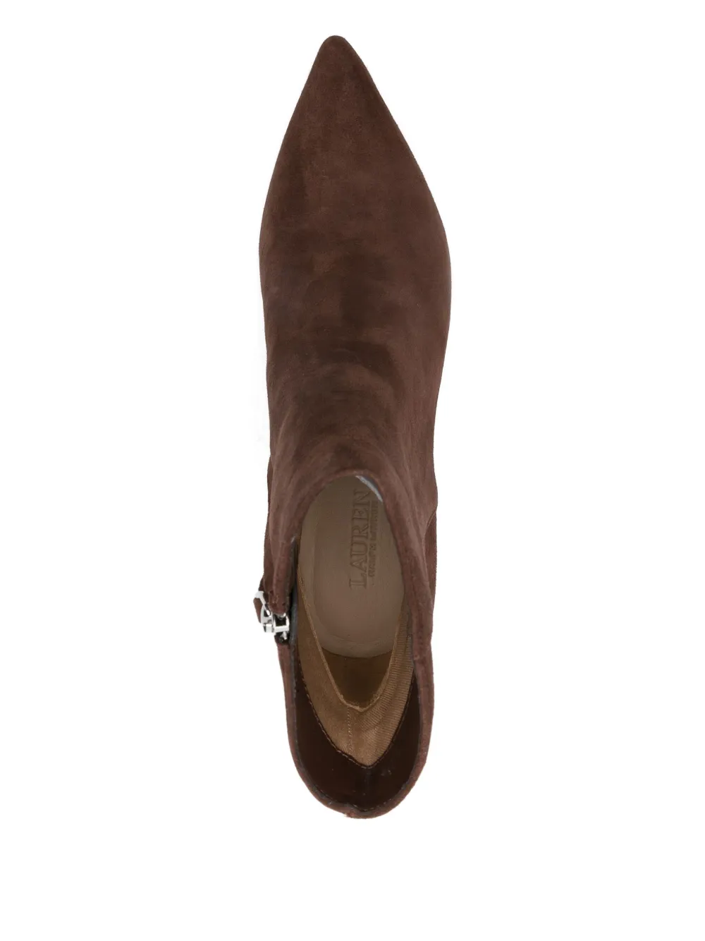 Lauren Ralph Lauren 45mm pointed-toe suede boots Brown