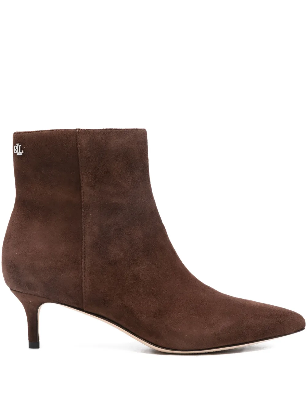 Lauren Ralph Lauren 45mm pointed-toe suede boots Brown