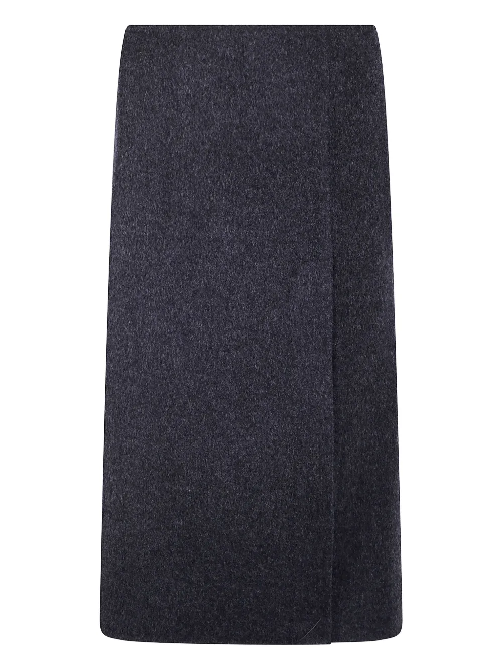 P.a.r.o.s.h Wool Midi Skirt In Black