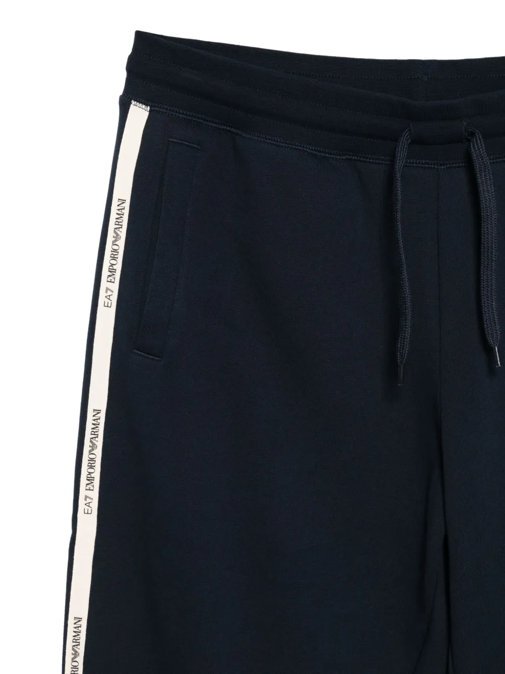 Ea7 Logo Series Cotton-blend Joggers In Blue