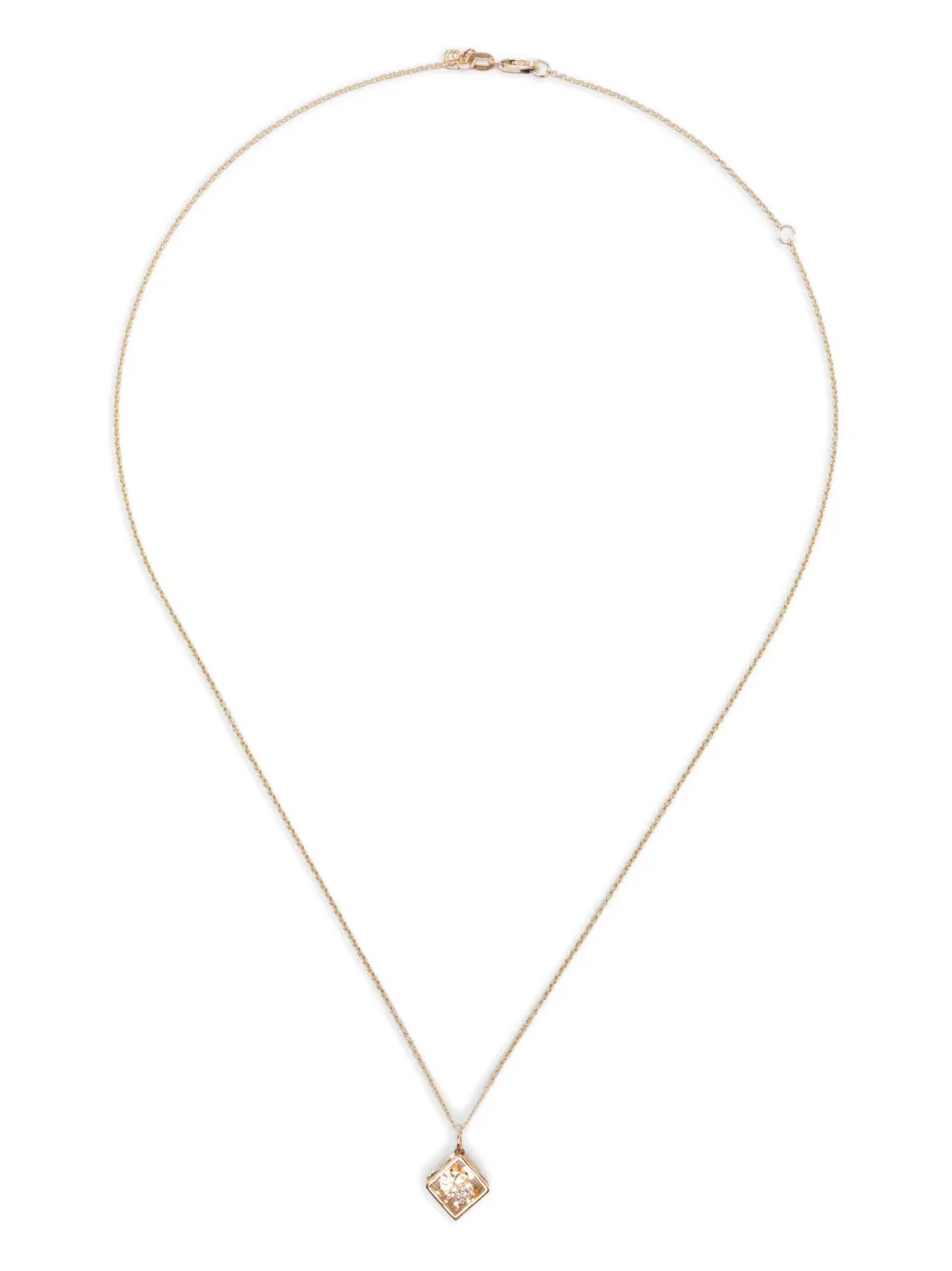 Sydney Evan 14K yellow gold Box charm necklace - Giallo