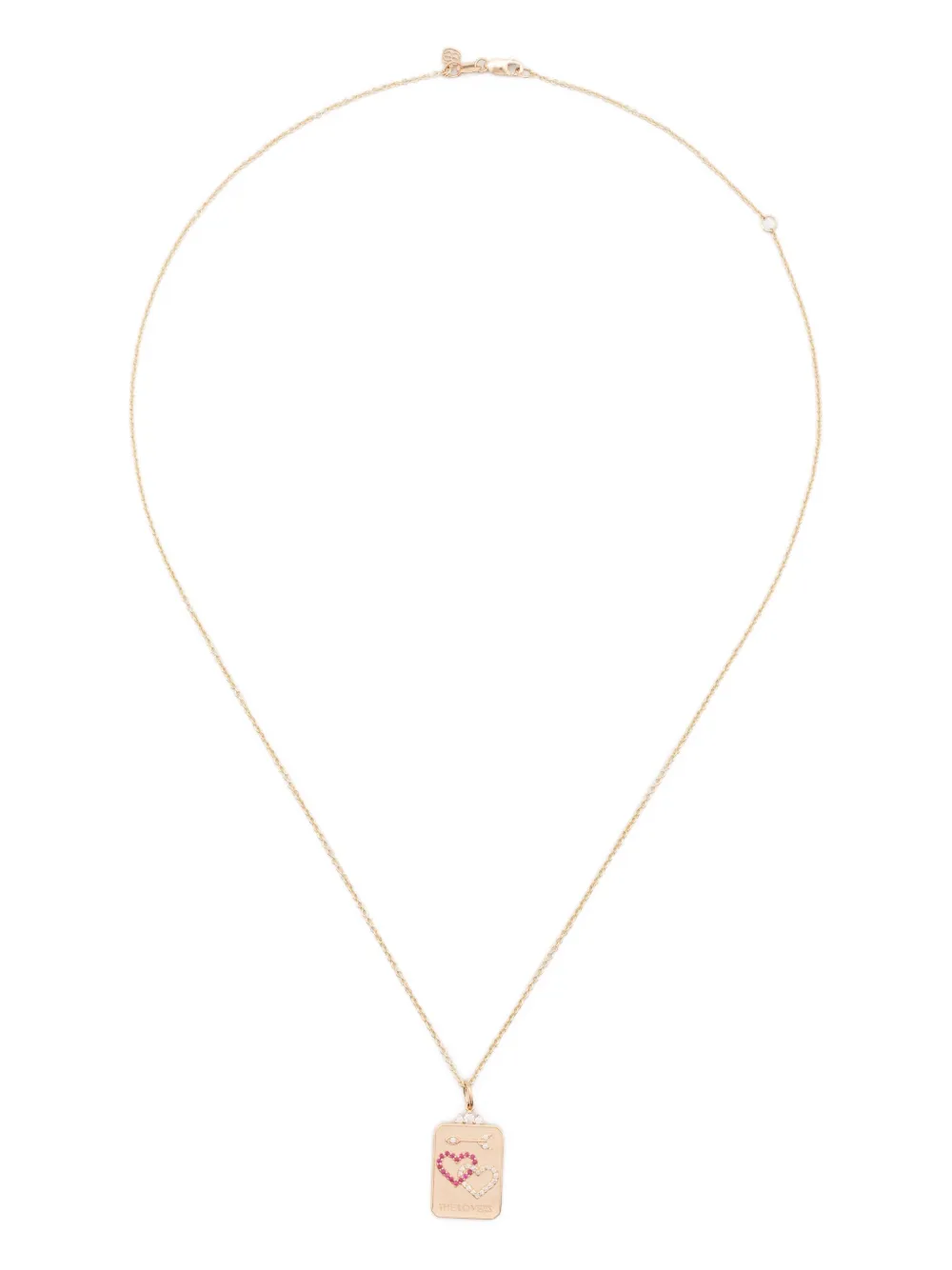 Sydney Evan 14k Yellow Gold Tarot Card Pendant Necklace In Gold