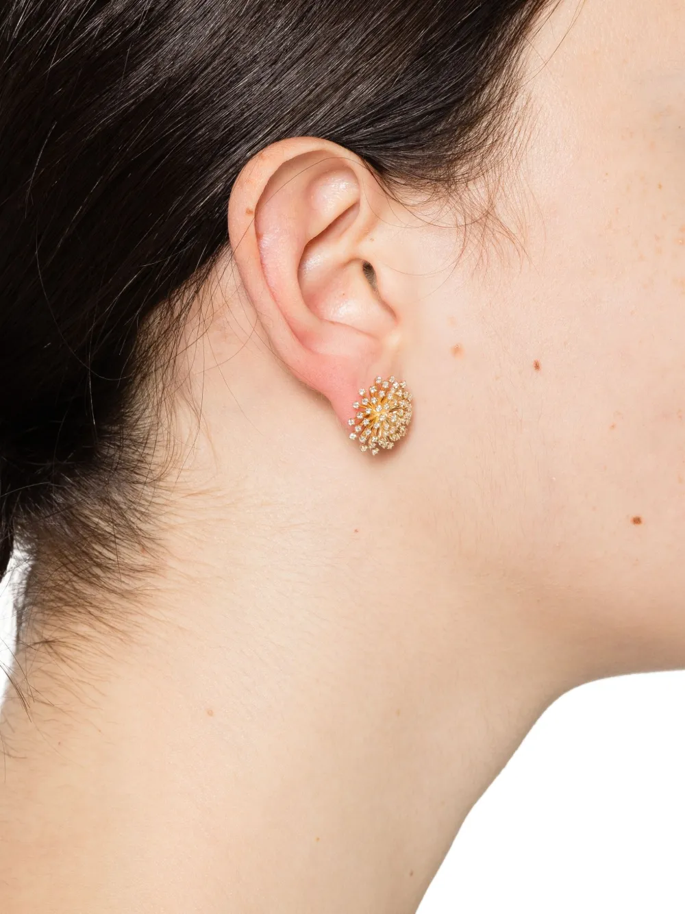 Sydney Evan 14k Yellow Gold Burst Earrings In Gold