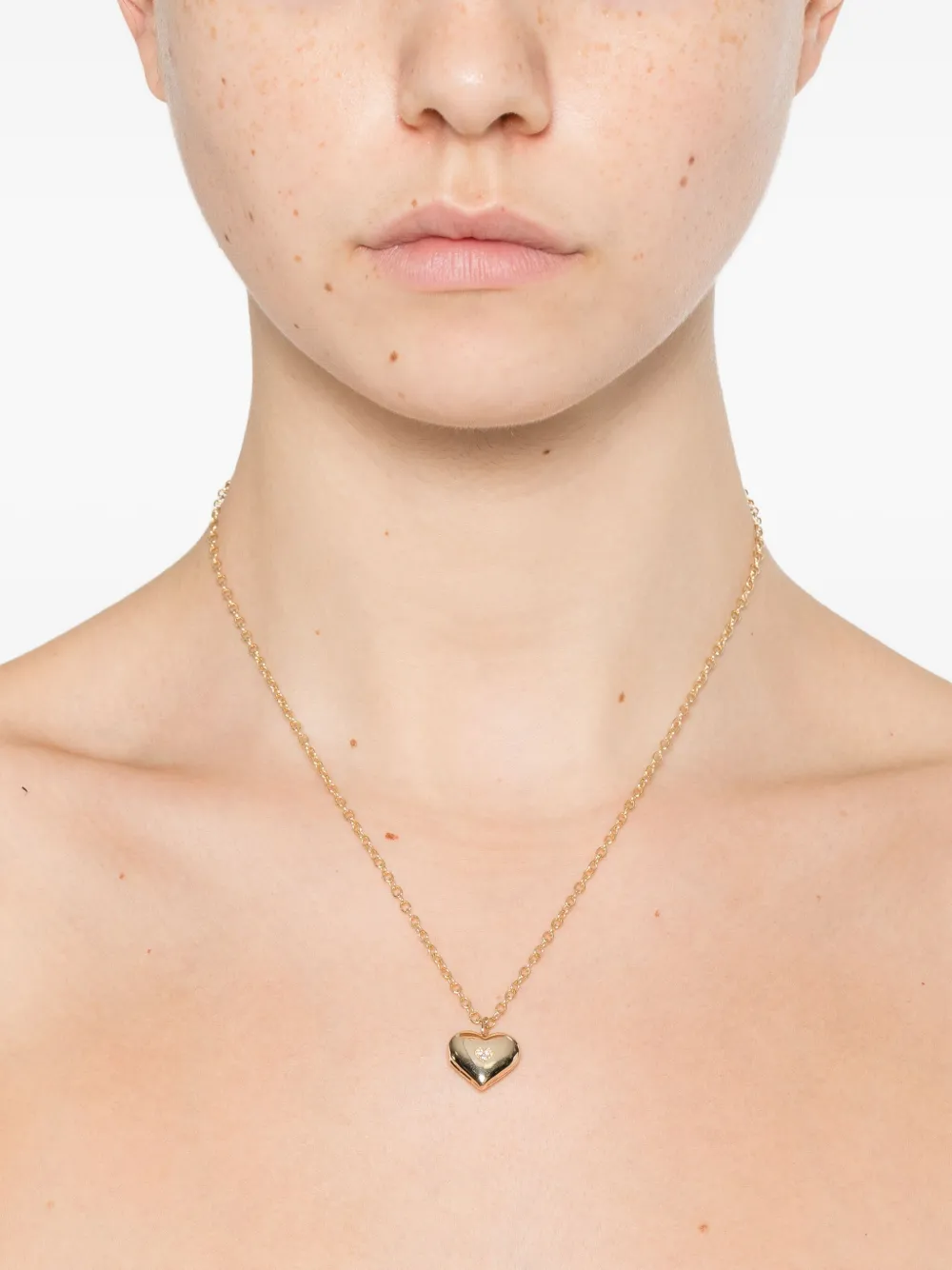 Sydney Evan 14k Yellow Gold Heart Necklace In Gold