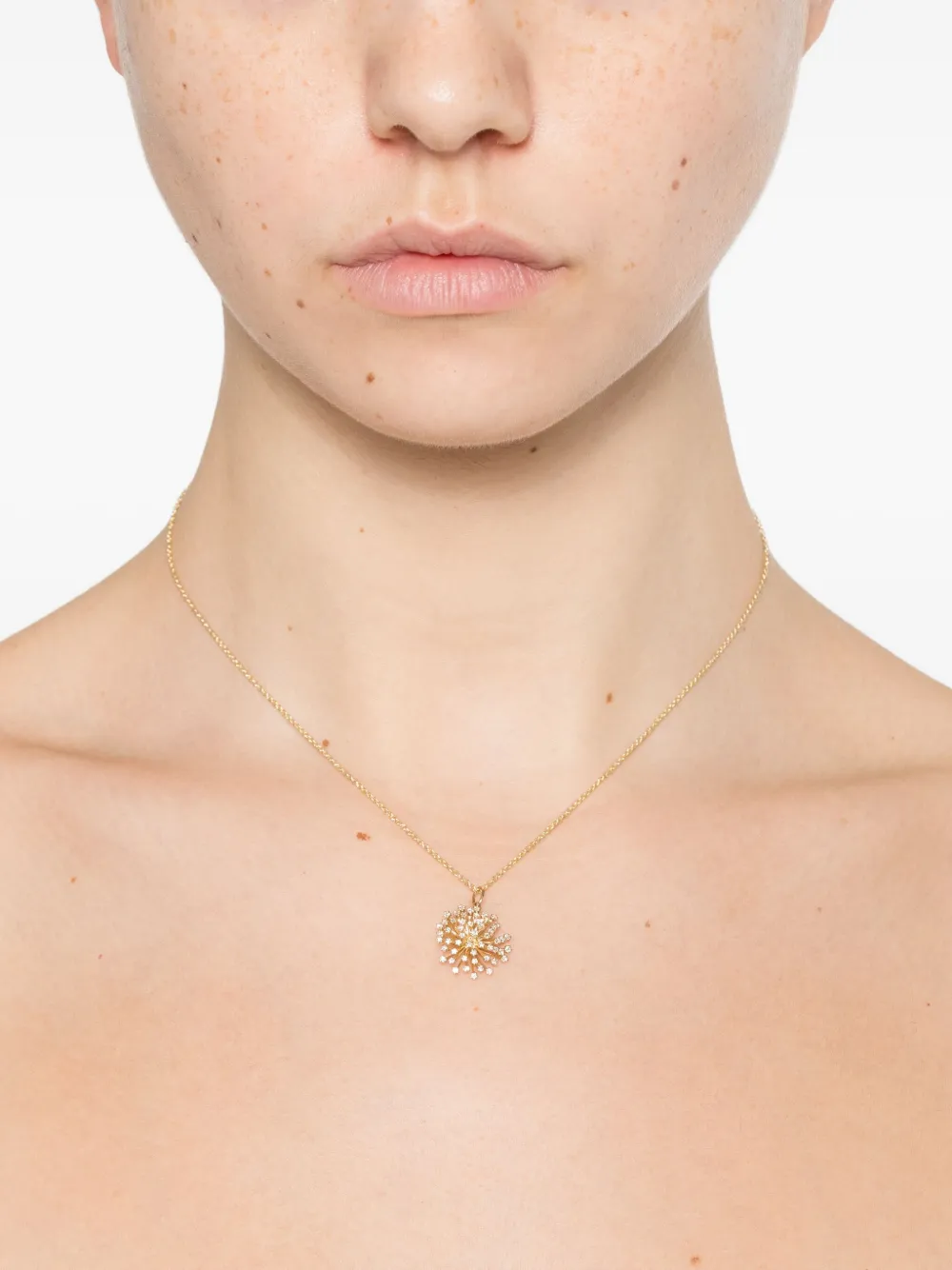 Sydney Evan 14k Yellow Gold Burst Necklace In Gold