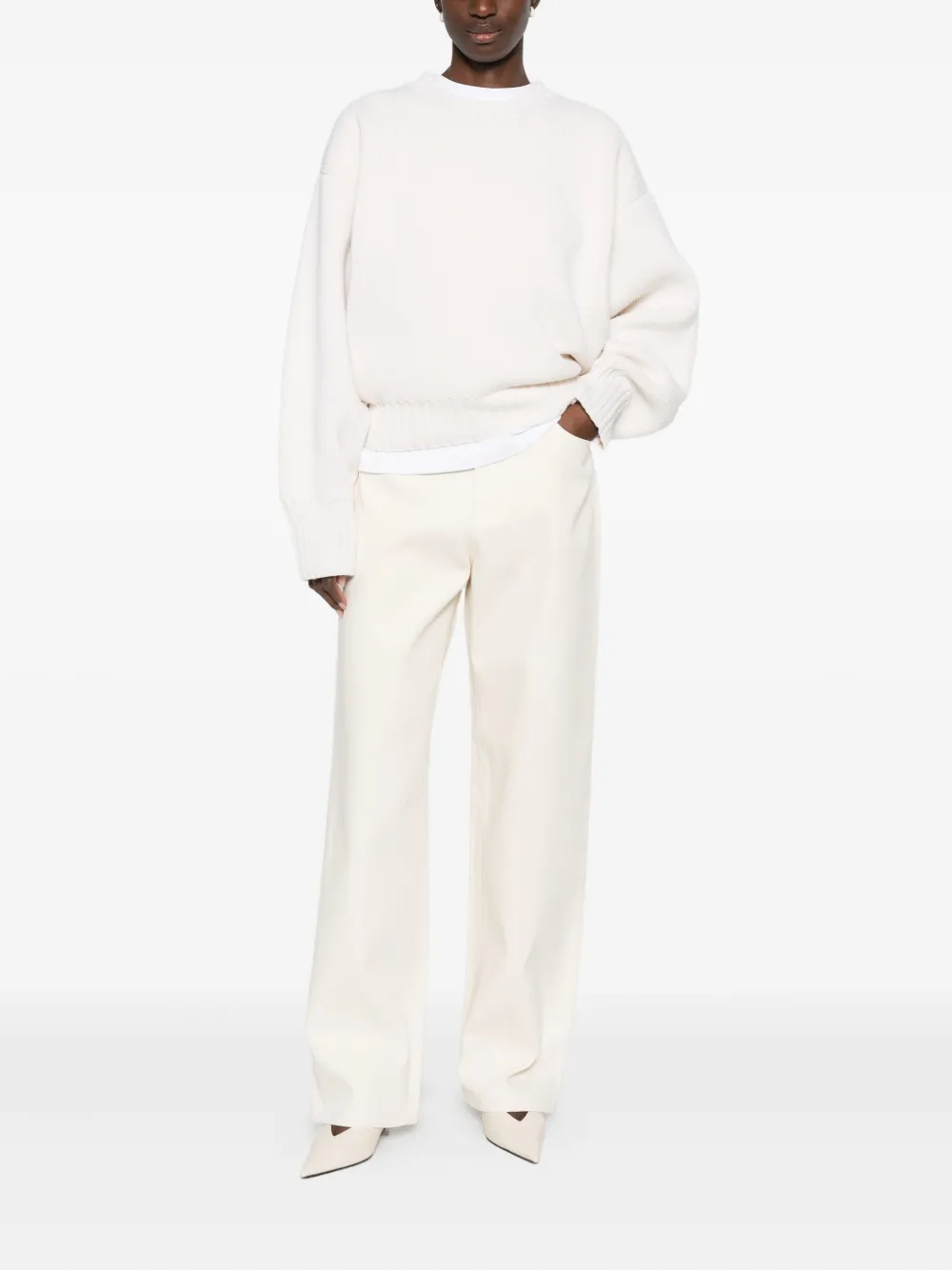 Róhe compact cotton jeans - Wit