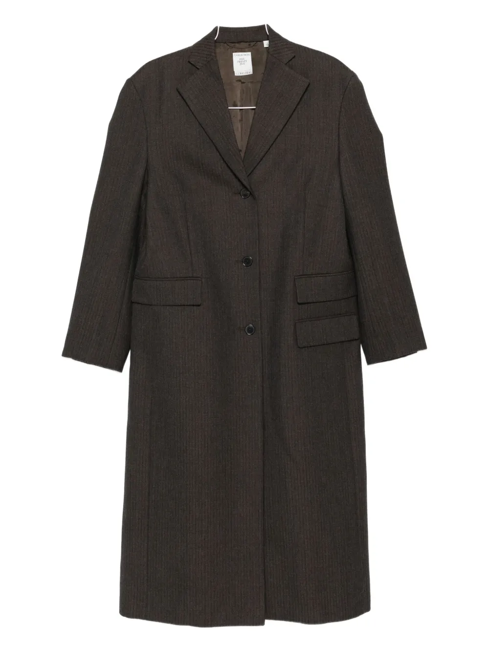 Calvin Klein Collection Brooke Pocket Coat In Brown
