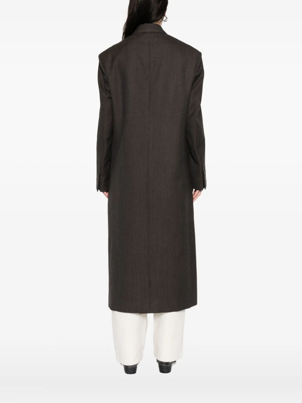 Calvin Klein Collection Brooke Pocket Coat In Brown