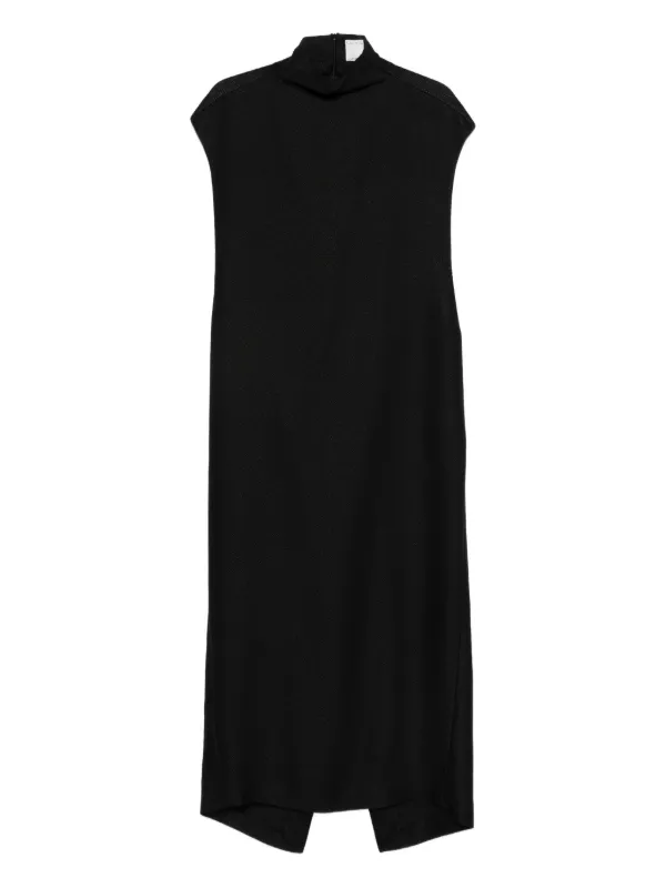 maxi casual black dress Cruise 2003 Chanel by Karl Lagerfeld Black & Ivory Cashmere Knit Dress –  Shrimpton Couture main image 1