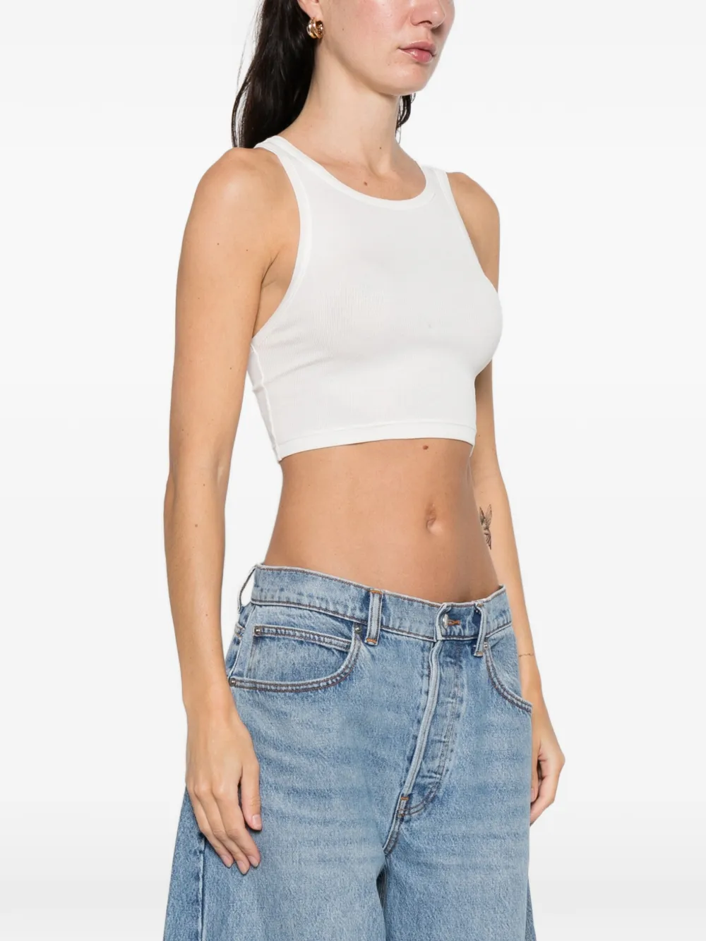 Calvin Klein Collection Pamela Crop Top In White