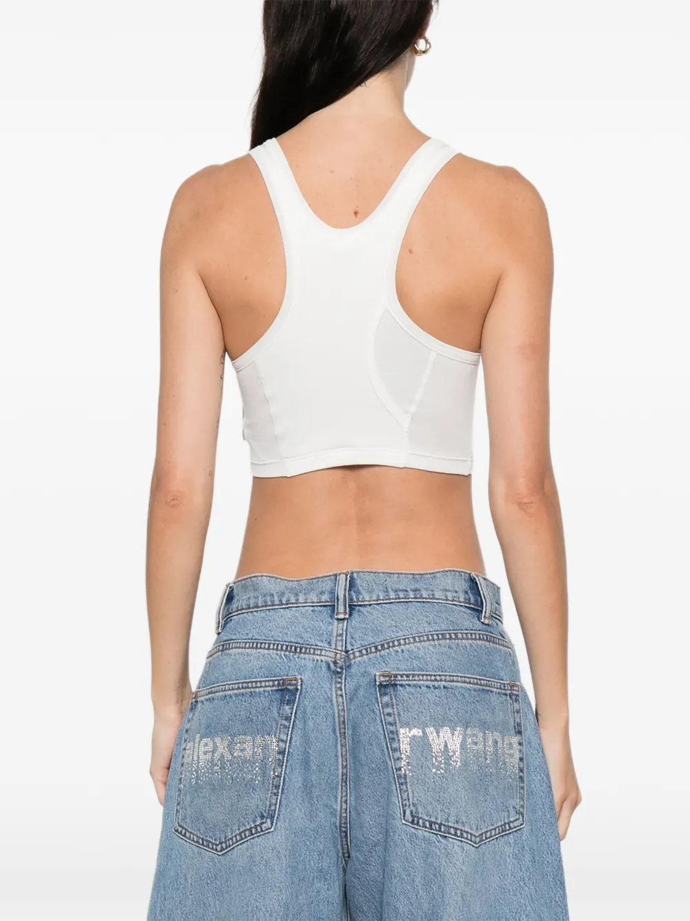 Calvin Klein Collection Pamela Crop Top In White