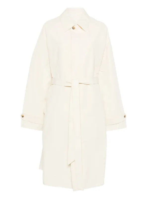 Calvin Klein Collection Marisol Belted Coat in White