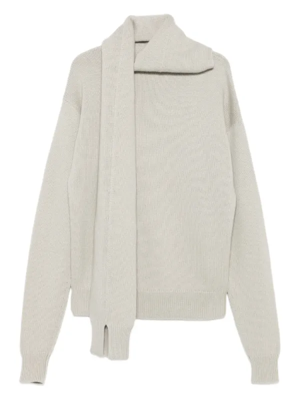 Calvin Klein Collection Mia Knitted Top in Neutrals
